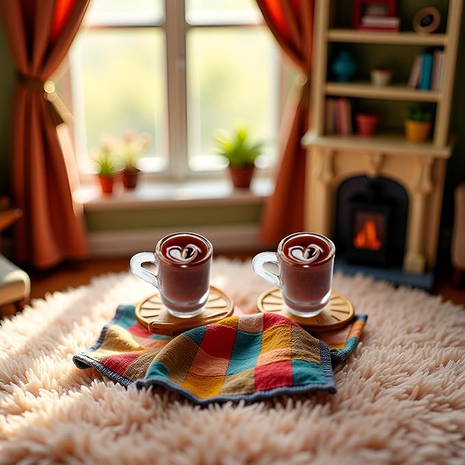2 Pcs Miniature Coffee Cups Model Dollhouse Ornament Dollhouse Decoration Mini Decor Doll House Accessories Random Color Miniature Dollhouse Accessories