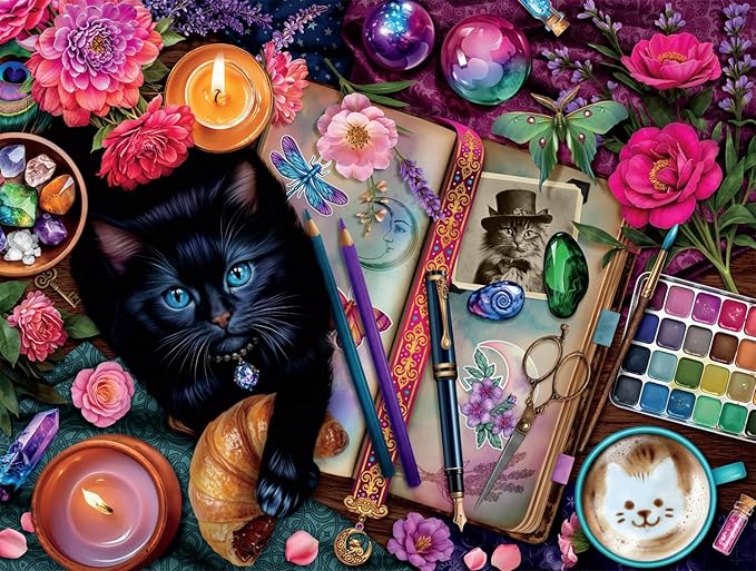 Buffalo Games – 750 Piece Cats Crafty Cats Colorful Puzzle for Adults – Precision-Cut Pieces, Beautiful Artwork, and Hours of Relaxing Fun