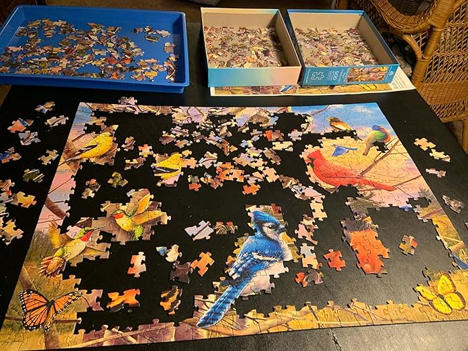 Crown Point Graphics Birds and Tree 500 Piece Jigsaw Puzzle, Soft Touch Design, Made in USA