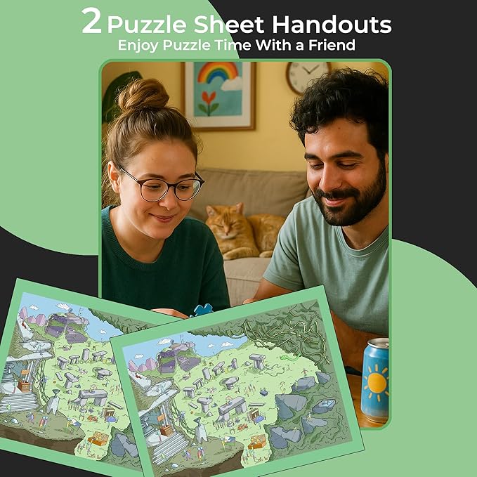 Time Warp Puzzle Series 1 – Day to Night Hidden Scene | 1000 Piece Jigsaw Puzzle for Adults | Discover a Story That Transforms as You Build | Giftable Magic Puzzle Art (Tourist Trap)