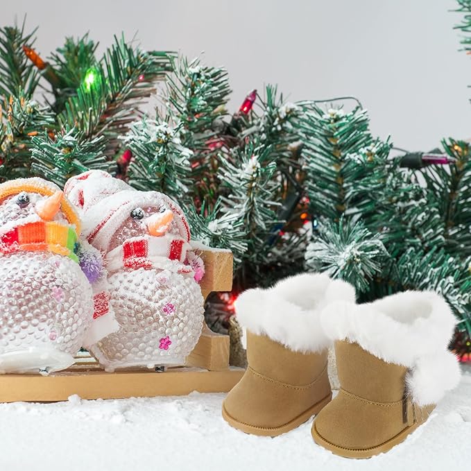 Bencailor 3 Pairs Doll Shoes 18 Inch Doll Boots Winter Dolls Snow Boots Christmas Accessories for Dress up(Black White Brown)