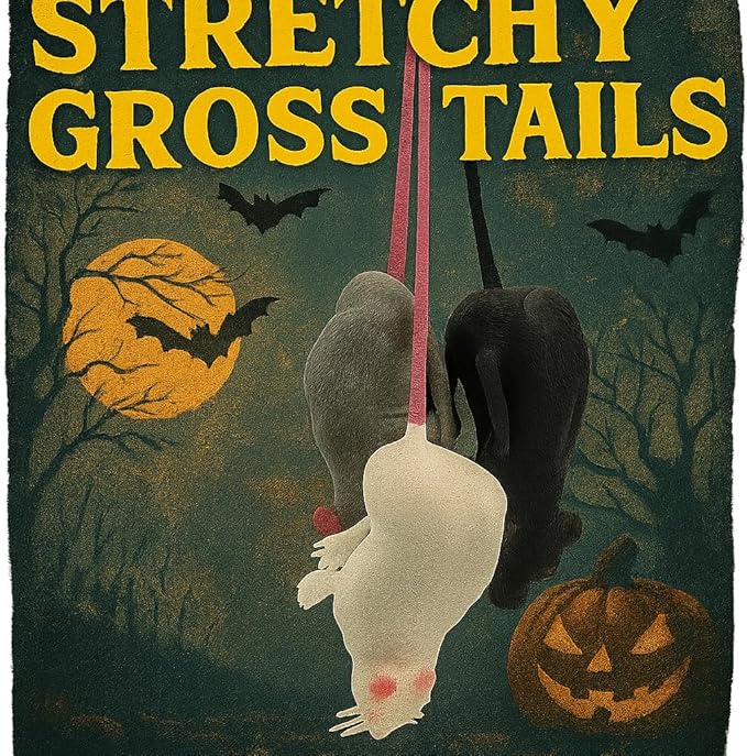 JA-RU Gross Crunchy Rat Toy (Pack of 3) Stretchy, Squishy & Yucky Mouse Toy. Halloween Scary Toy for Kids. Party Favor. Fake Bug, Prank Toy, Gag Gift, Halloween Party, Crunchy, Textured. 2492-3