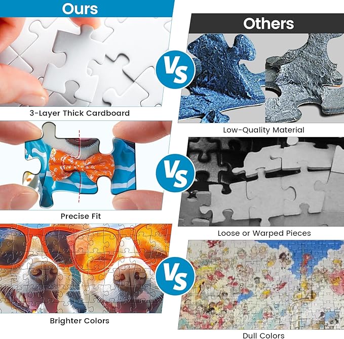 300 Piece Puzzles for Adults,Cute Puppy Jigsaw Puzzle for Adults Kids Seniors,Recycled Cardboard Selfie Puppy Piece Puzzle 300 Piece,Family Activity Great Gift for Family Friends 20.5 * 15 in
