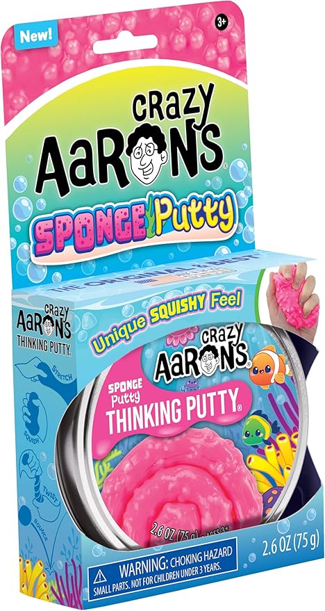 Crazy Aaron's(r) Sponge Putty Thinking Putty - Made in USA