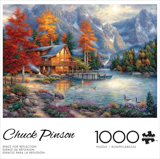 Buffalo Games – Chuck Pinson - Space for Reflection - 1000 Piece Fall Jigsaw Puzzle - Festive Puzzle for Adults – Precision-Cut Pieces, Autumn Artwork and Hours of Relaxing Fun