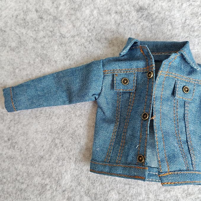 SSbeauty M 1:6 Scale Jeans Coat Jacket for 12" TBLeague Phicen Male Female Toy Action Figure Doll Clothes (Dark Blue)