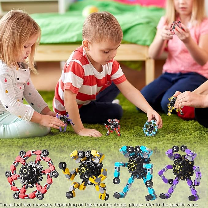 Transformable Fidget Spinners 36-Pack – Sensory Toys for Kids & Adults with ADHD, Autism, Anxiety Relief, Easter Gifts