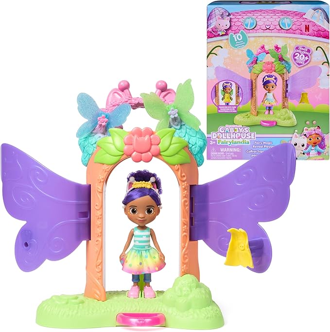 Gabby's Dollhouse Fairylandia, Fairy Magic Reveal Playset with Transforming Feature and Dollhouse Accessories, Kids Toys for Girls & Boys Ages 3 and Up
