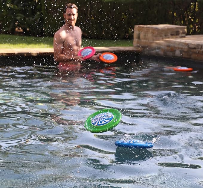 Skipping Disc Toy – Water Skipping Disc for Pool, Beach & Summer Fun – Floating Foam Throw Toy for Kids & Adults, Outdoor Water Play, Swim Training, Backyard Games (Green)