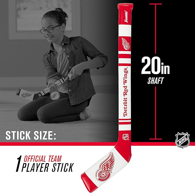 Franklin Sports NHL Team Mini Soft Hockey Stick Set - NHL Team Soft Foam Mini Hockey Stick and Ball - Great Toy for Kids