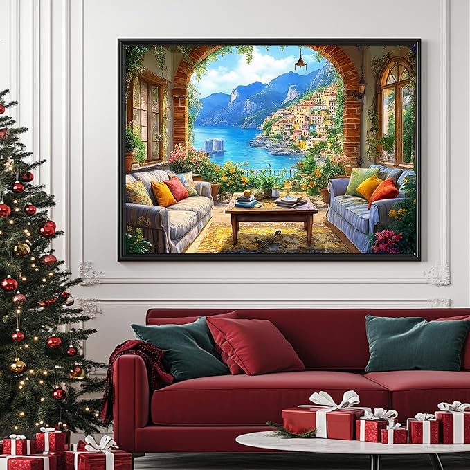 -Amalfi Coast- 1000 Piece Jigsaw Puzzle for Adults - Challenging Puzzle Perfect for Game Nights - Finished Size is 20.5 x 15 -Gift for Christmas, Anniversary, Birthday,Family