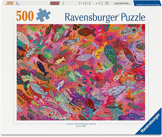 Ravensburger Fish in Fuchsia 500 Piece Puzzle for Adults