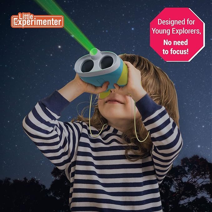 Little Experimenter Night Vision Binoculars for Toddlers & Kids, Flash Light & Face Comfort Rubber, Easter Gifts for Kids, Outdoor Toys, Educational STEM Gifts for Boys & Girls Ages 3 4 5 6 Year Old