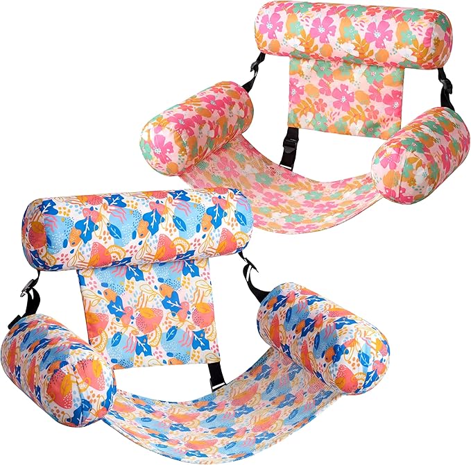 SLOOSH Inflatable Pool Floats Adult,2 Packs Floating Lounge Chairs,Blow up Pool Noodles for Adult Heavy Duty,Floating Chair for Party Summer Water Beach Lake Fun