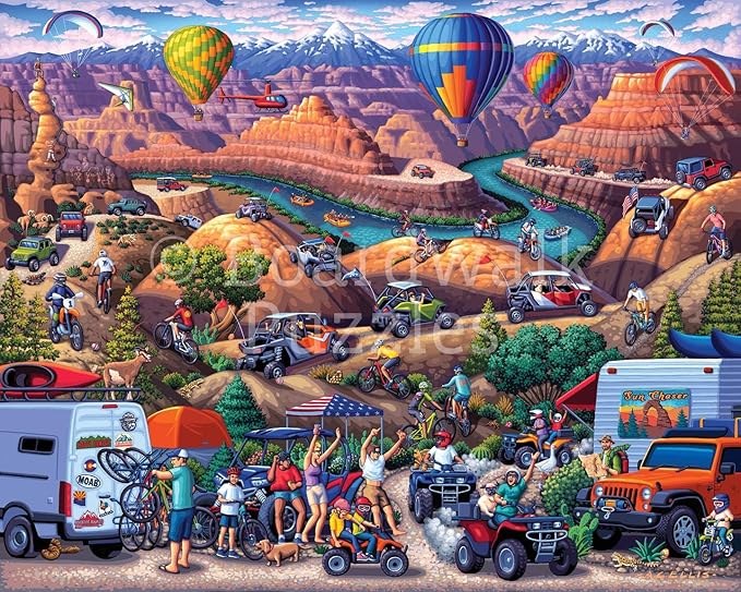 Red Rock Adventure by Boardwalk - 500 Piece Jigsaw Puzzle for Adults, Made in USA
