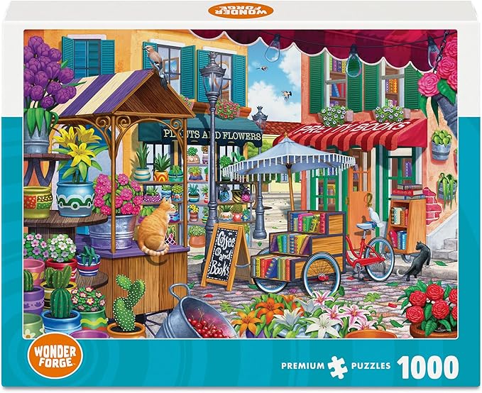 Wonder Forge Market Day 1000 Piece Jigsaw Puzzle for Adults | Unique, Perfectly-Fitting Pieces | Fun, Vibrant Imagery | Amazon Exclusive