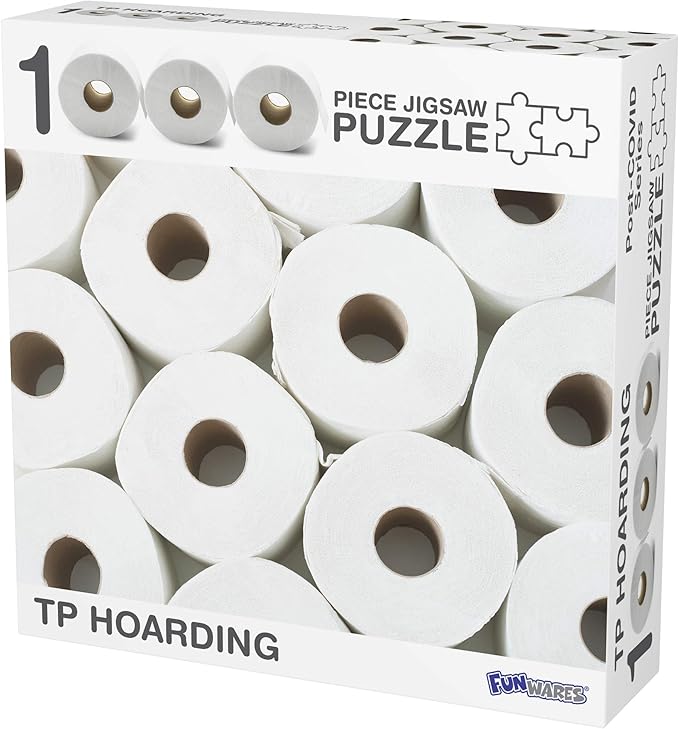 1000 Piece Jigsaw Puzzle, Toilet Paper Puzzle, TP Hoarding - Funny and Unique Puzzle