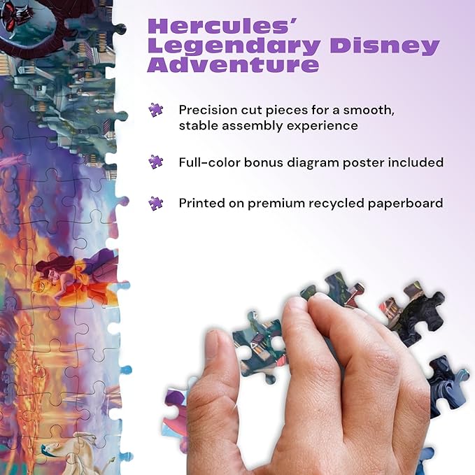 Ceaco Thomas Kinkade Puzzles – Disney’s Hercules 1000 Piece Jigsaw Puzzle, Disney Puzzle for Adults with Premium Board & Poster
