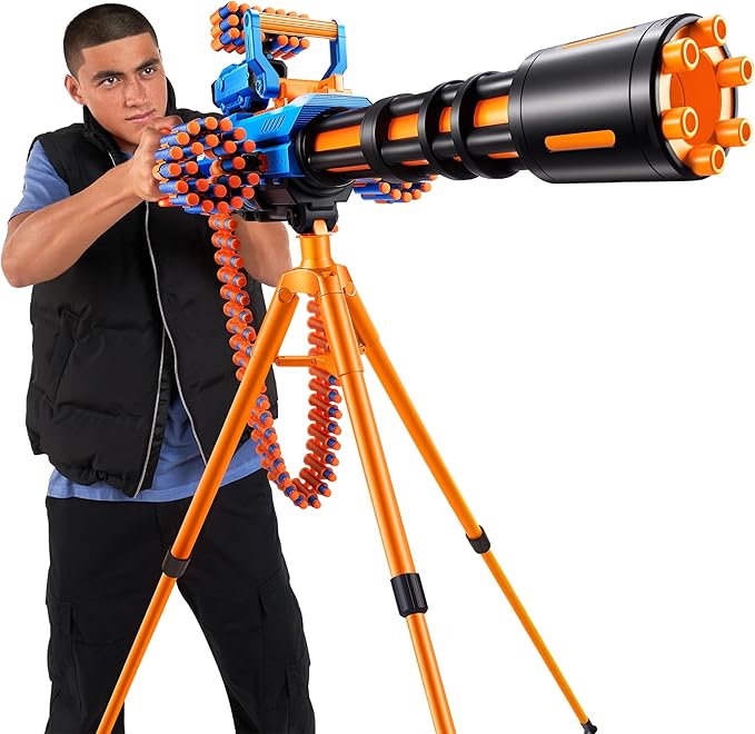 X-Shot Insanity Motorized Rage Fire by ZURU 72 Darts, Air Pocket Technology Darts, Dart Storage, Blasting Power, Auto Feeding Belt, Tripod & Scope, Outdoor Toy for Boys, Girls, Teens, Adults