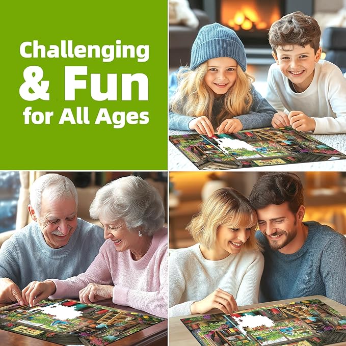 Puzzles for Adults 1000 Pieces, Charming Potting Shed - Garden Shed Jigsaw Puzzle for Family Decoration, Gifts, Party Game, Finished Size 27.5" x 19.7"