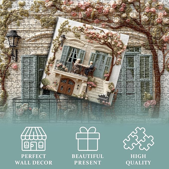 Nature Garden Puzzles for Adults 1000 Pieces, Cozy Puzzle Flower Plant Puzzle Unique Art, Challenge Jigsaw Puzzle for Adults