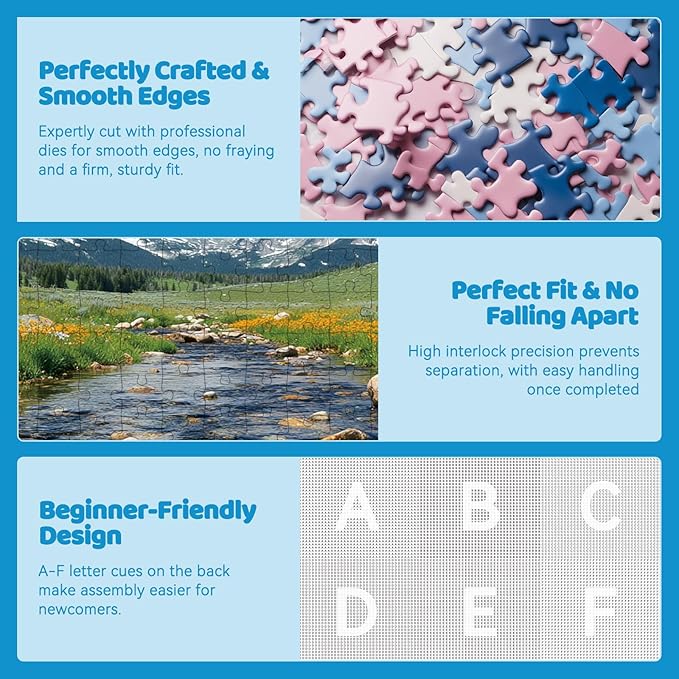 300 Pieces Nature Puzzle for Adults,Maroon Bells Mountain Lake Landscape Large Piece for Kids Adults Teens,Recycled Paper,Glossy & Sturdy Pieces,Challenging Puzzle & Perfect Family Game (20.5 x 15 In)