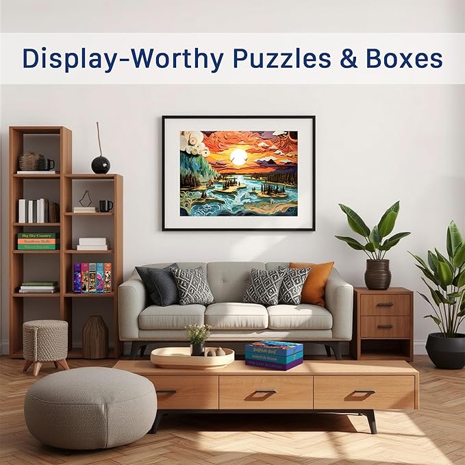 Big Sky Country (No. 18) – 1000 Piece Nature Jigsaw Puzzle for Adults | Printed in USA | Satin Low-Glare Finish | Random Ribbon Cut | Bonus Poster | Premium Display-Worthy Box | Final Piece Puzzles