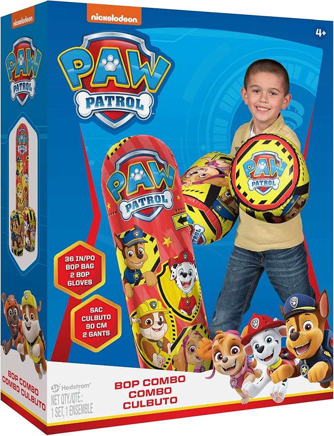 Hedstrom PAW Patrol Bop Bag and Gloves Combo Set, 36 Inch, (56-85482)