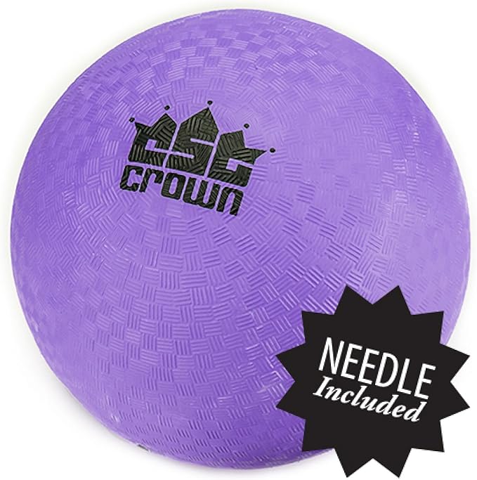 Crown Sporting Goods 8.5-inch Official Size Dodge Ball with Textured Grip - Playground Balls for Kickball, Foursquare