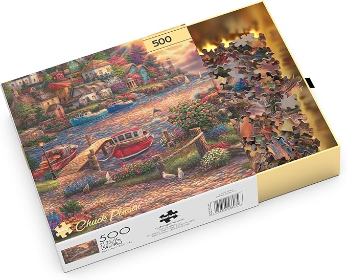 Buffalo Games – Chuck Pinson - This Side of The Sea - 500 Piece Jigsaw Puzzle - Premium Gold Collection - Giftable Autumn Puzzles for Adults – Precision-Cut Pieces, Fall Artwork, Relaxing Fun