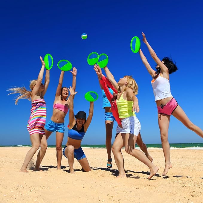 PlayZap Toss and Catch Ball Set - Outdoor Toys for Kids Games - Outside Yard Pool Beach Toys for 3 4 5 6 7 8+ Years Old Boys Girls - Birthday Gift Easter Basket Stuffers