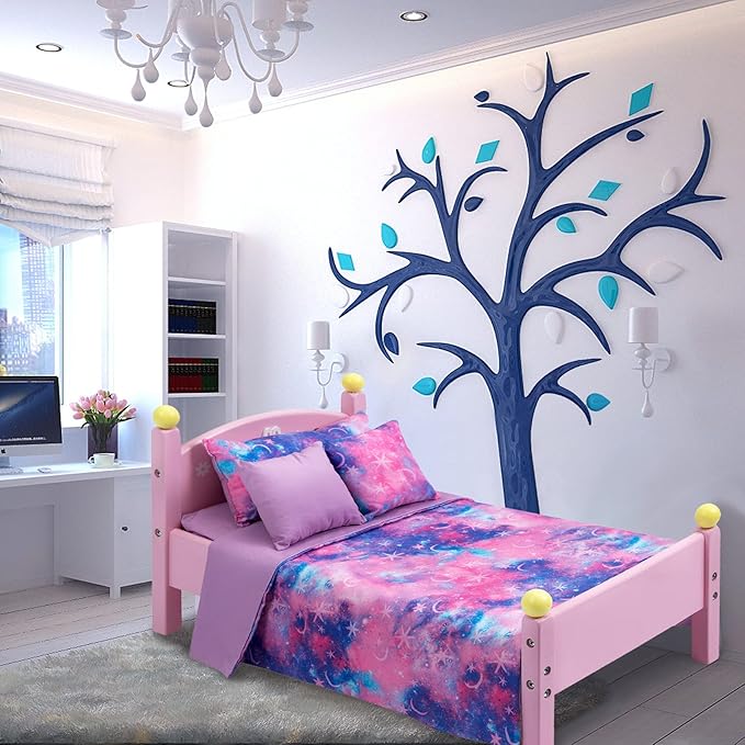 K.T. Fancy 8 PCS 18 Inch Girl Doll Clothes and Accessories Sleeping Sheet,Pajamas,Eye Mask,Unicorn Slippers,Pillow(Doll and Bed are Not Included)