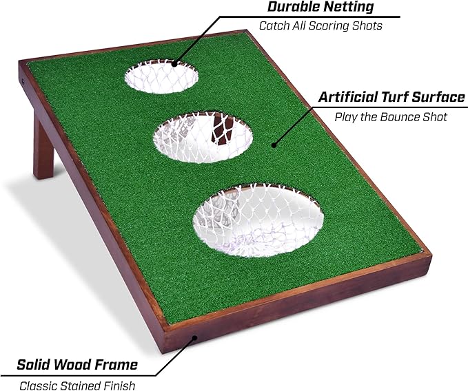 GoSports BattleChip Versus Golf Game - Includes Two 3 ft x 2 ft Targets, 16 Foam Balls, 2 Hitting Mats, Scorecard and Carrying Case