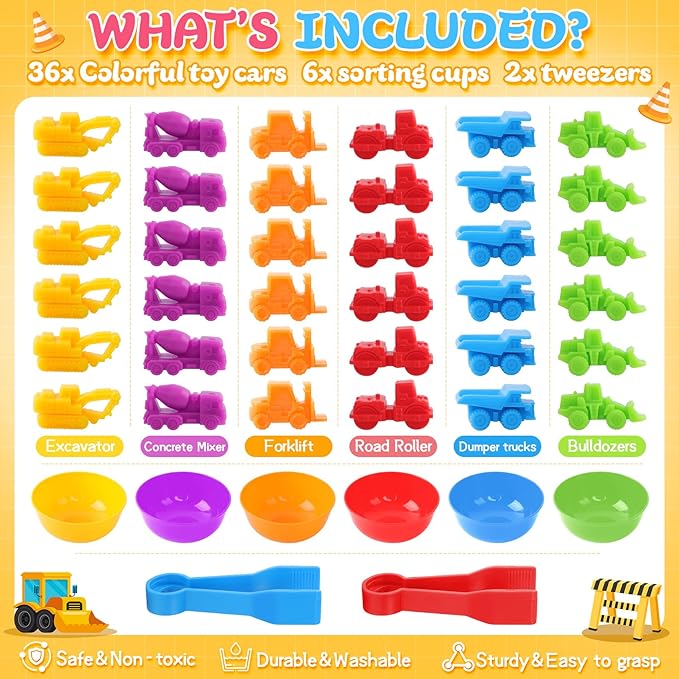 RAEQKS Counting Sorting Toys Matching Stacking Games with Bowls Sensory Preschool Learning Activities Educational Montessori Stacking Toy Gifts Sets for Kids Aged 3 4 5 Years Old Boys Girls