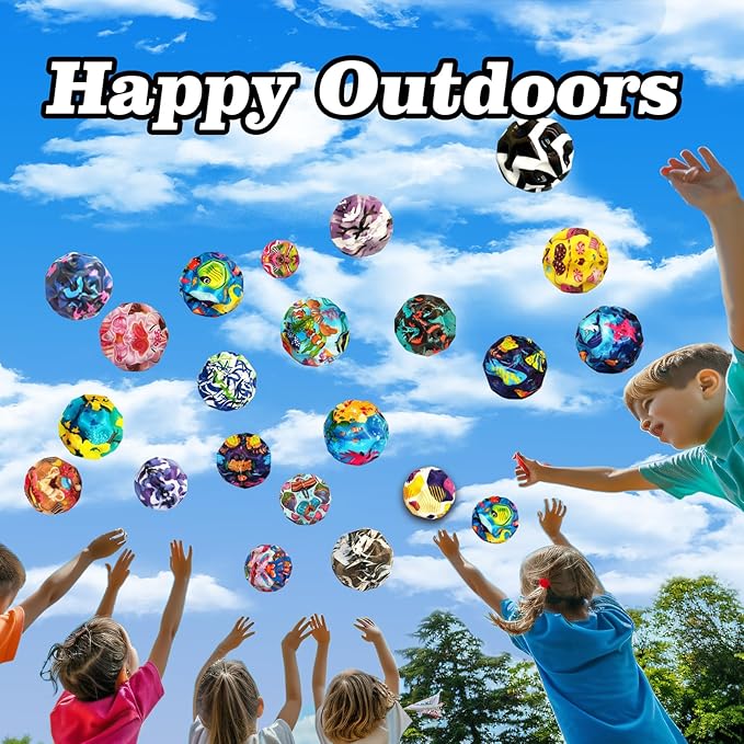 6 Pack Astro Jump Ball, Multicolored Spaceballs, Super High Bouncing Lightweight for Children, Bouncy Balls, Jumping Toy for Stress Relief