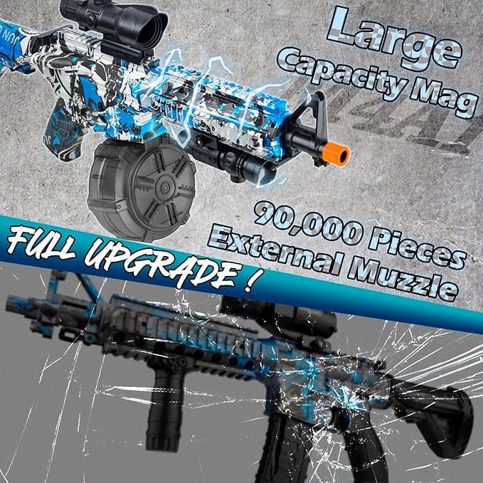 Large Gel Splat Blaster with 90,000, Automatic Gel Splat Blaster for Activities Outdoor Game