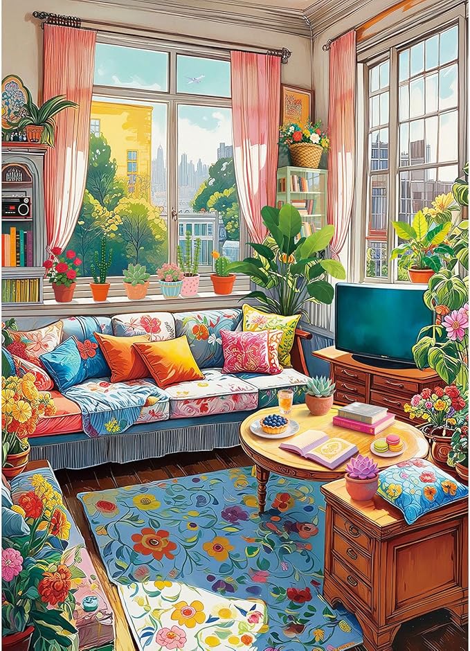 Puzzles for Adults 500 Pieces, Jigsaw Puzzle for Adults, Fun Challenging Family Puzzle -Living Room Corner Puzzles Game, Interlock Perfectly No Dust, Gifts for Friends Parents Father's Day