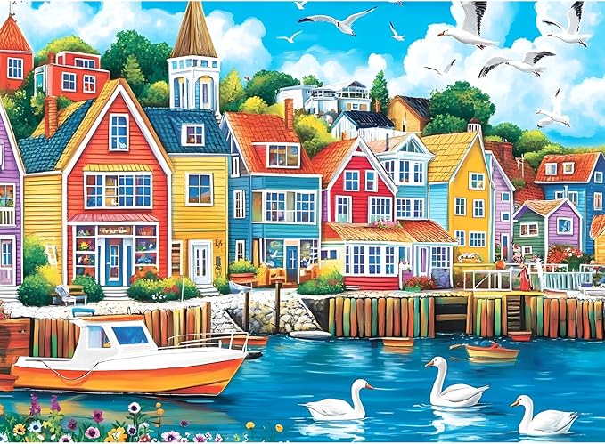 Jigsaw Puzzles 300 Pieces for Adults,300 Piece Puzzles for Adults,Sea Seagull Building Puzzle for Kids Ages 8-10 10-12,Recycled Paper Puzzle 300 Pieces,Home Decors Family Challenge Toys