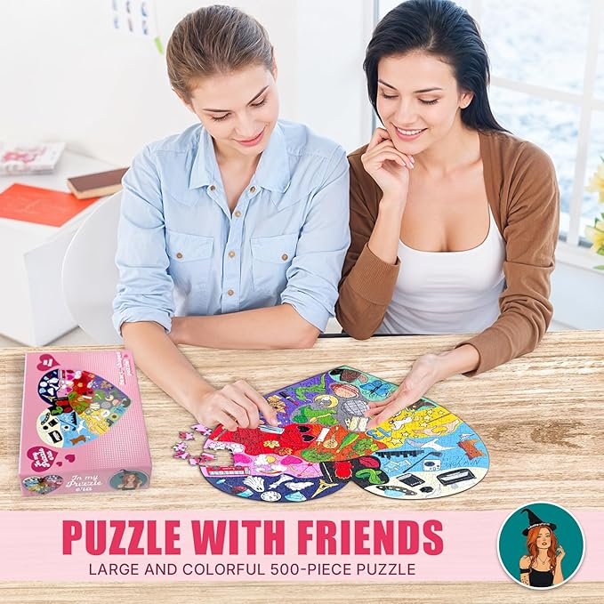 ERAS Puzzle Heart Shaped, Jigsaw Puzzles – Puzzles for Adults, Gift for Couples, Friends & Puzzle Lovers – Premium Quality Pieces (500 Pieces)