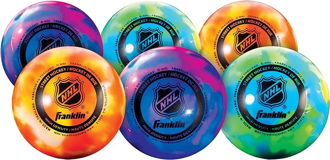 Franklin Sports NHL Street Hockey Balls - No Bounce Outdoor Street + Roller Hockey Balls - Official Size for Youth + Adult Street Hockey - Assorted Colors - 1, 2, 3, and 15 Bulk Packs