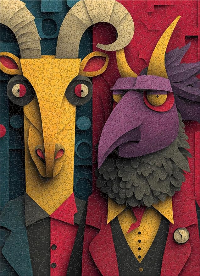 1000-Piece Puzzle for Adults - Relaxing Jigsaw Puzzle for Adults, Fun and Challenging Jigsaw Puzzles, Animal Gentlemen Puzzle, 19.25 x 26.65 in