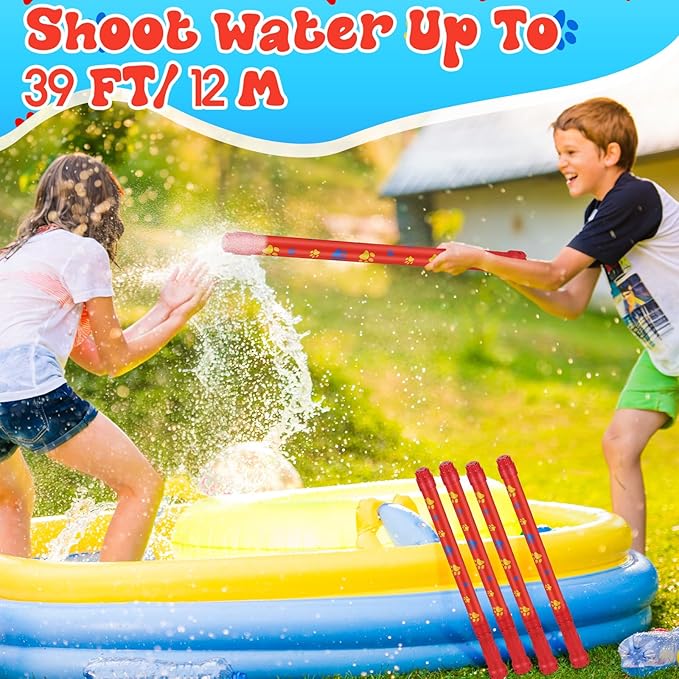 12 Pack Dog Puppy Paw Water Gun Birthday Party Favors Summer Activity 15.75 in Water Gun Blasters Toys for Kids Outdoor Swimming Pool Backyard Beach Games
