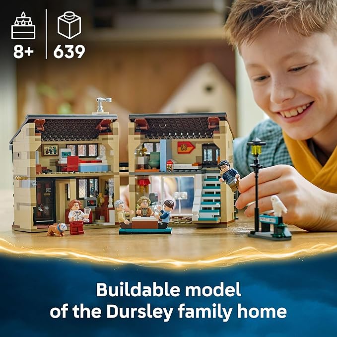 LEGO Harry Potter Privet Drive: Aunt Marge’s Visit Kids Toy - Buildable Book Nook and Room Decor for Boys and Girls, Ages 8+ - Collectible Harry Potter Minifigure - Birthday Gift Idea - 76451