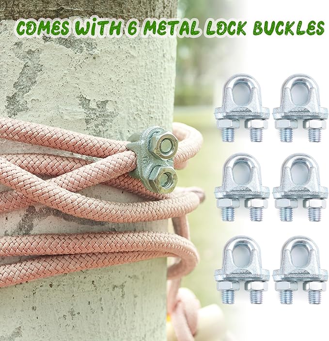 Goldmeet Outdoor Rope Bridge Ladder, 2M/6.56FT Climbing Rope Bridge for Outdoor Backyard Playground, Solid Wood Climbing Bridge Ladder for Equipment Sports Fitness Obstacle Training