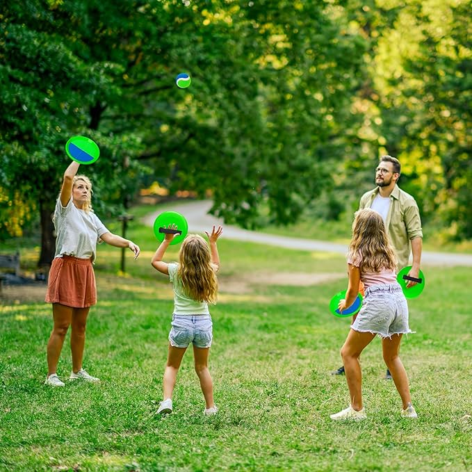 PlayZap Toss and Catch Ball Set - Outdoor Toys for Kids Games - Outside Yard Pool Beach Toys for 3 4 5 6 7 8+ Years Old Boys Girls - Birthday Gift Easter Basket Stuffers