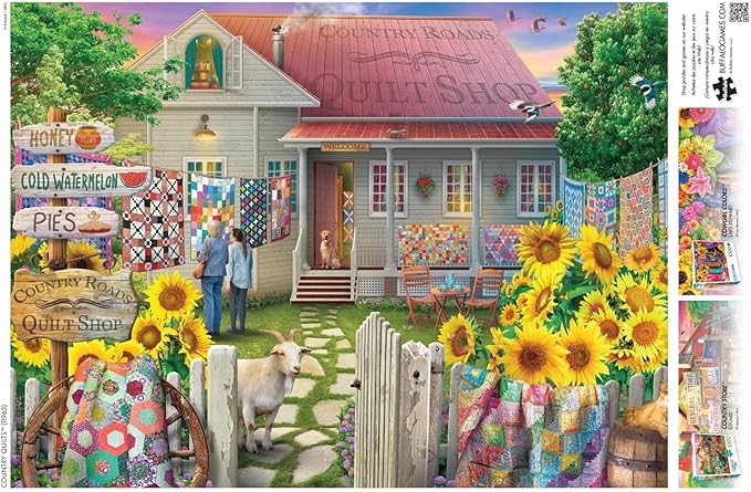 Buffalo Games - Eduard - Country Quilts - 1000 Piece Jigsaw Puzzle for Adults -Challenging Puzzle Perfect for Game Nights - Finished Size is 26.75 x 19.75