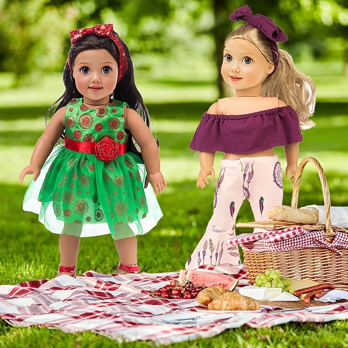 ebuddy 10 Set 18 Inch Doll Clothes - Fashion Outfit Fit for 18 inch Girl Doll (Only Clothesl)