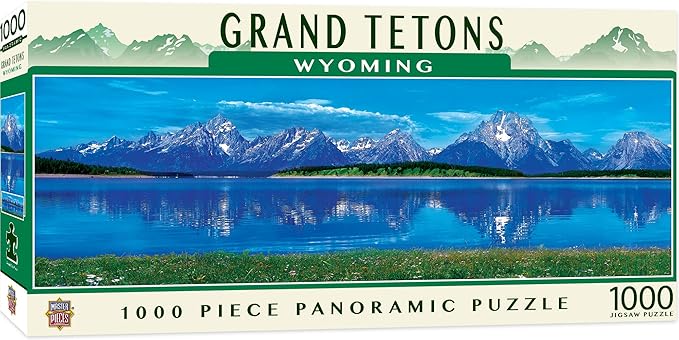 MasterPieces - 1000 Piece Jigsaw Puzzle, Grand Tetons Panoramic, Fun for Adults, Family, Kids 13"x39