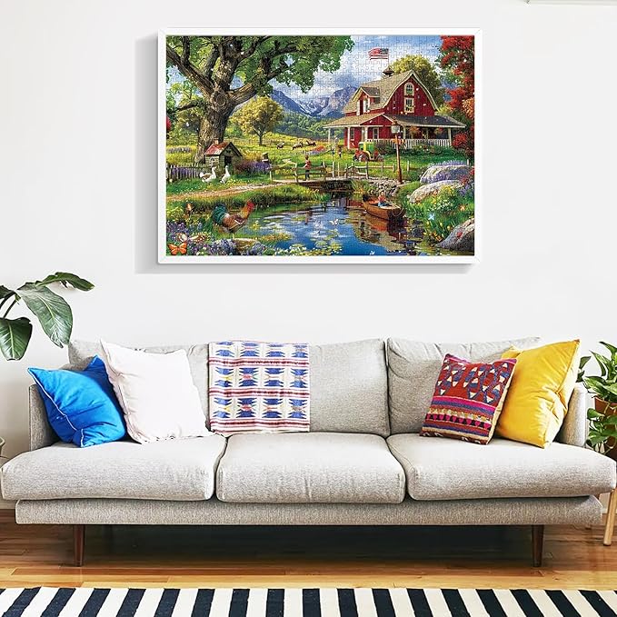 1000 Piece Puzzle for Adults - Country Clubhouse Puzzle for Adults Children - Recycled Paper Jigsaw Puzzle 1000 Pieces - Fun and Challenging Family Game Great Gift Idea, 28 * 20 in