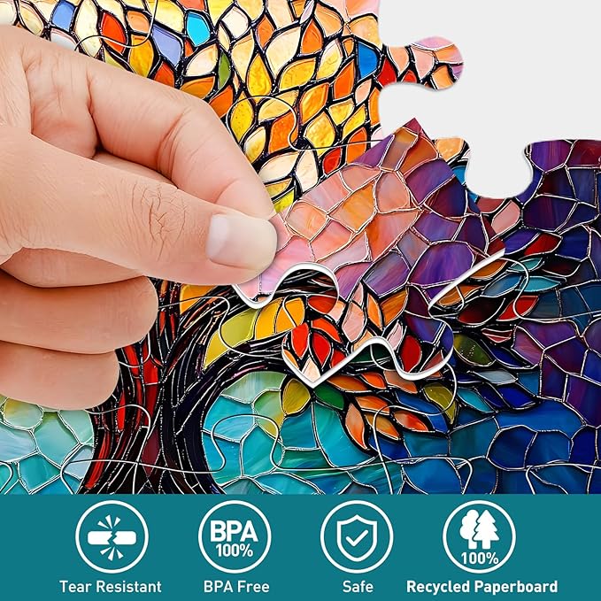 Biarek 6 Packs 16 Large Piece Puzzle for Seniors, Alzheimer's & Dementia Activities, Easy Puzzle, 6 Storage Bags